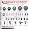 Service Caster 5'' Gray Poly Wheel Swivel 3/4'' Expanding Stem Caster Set 2 Brakes, 4PK SCC-EX20S514-PPUB-2-PLB-2-34 - alternate 4